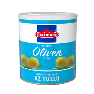 Grüne Oliven (Salzarm)